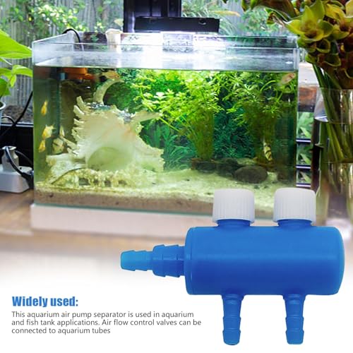 Aquarium Air Tubing Valves – Air Pump Splitter Control, Adjustable Lever Distributor | Airline Tube Connectors Fittings For Fish Tank Bubblers, Aquatic Systems, Airs Flow Management And Oxygen Supply - color: 2 heads