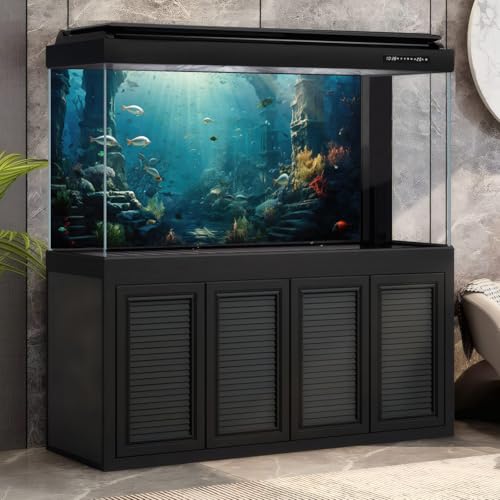 Under The Sea Aquarium Background Underwater Cave Ruins Fish Tank Background Aquatic Seagrass Coral Reefs Sunken Rocky Column Terrarium Backgrounds Underwater City Reptile Tank Backgrounds 24x12in - color: Foggy Blue_Grey, size: 24(W)x12(H)in