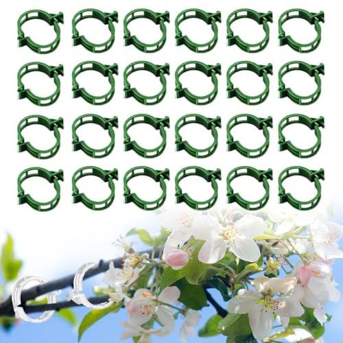 Plant Support Clips, Reusable Garden Clips Plant Holder Clips, Plastic Tomato Vine Grape Clips for String Trellis Plant Clips for Climbing Plants Support Outdoor Indoor Gardening Supplies (50, Green) - color: Green