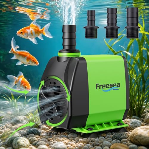 800gph Small Pond Pump: 45w Adjustable Flow Circulate 500-1200 Gal Pond 1-2 Times in 1.5 Hour - 3 Year Durable Operation Keep Water Fresh for Koi health - size: 800GPH 45Watt