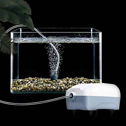 HITOP 2W Single Outlet Aquarium Air Pump, 25GPH Fish Tank Aerator with Accessories, Quiet Oxygen Pump for Small Tank up to 15gallon - style: 25GPH