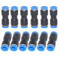 Beduan Push to Connect Fitting, 5/32" Tube OD Pneumatic Quick Adapter Tubing Air Hose Line Pipe Fitting (Pack of 12) - size: 4mm (12Pcs)