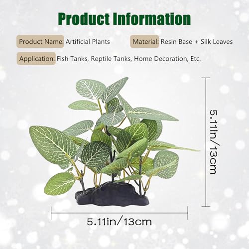 Silk Aquarium Plants, Artificial Fake Aquarium Plants Small Betta Fish Tank Plants Plastic Realistic Decorations Set 2PCS (Style E) - size: Style E
