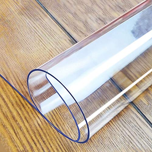 LovePads Clear Desk Mat 14 x 24 Inch, 1.5mm Thick Clear Table Protector, Waterproof Plastic Table Cover Protector, PVC Desk Protector Mat, Vinyl Desk Cover for Desktop, Coffee & Dining Table - color: Clear 2mm, size: 14" x 24" (Rectangular)