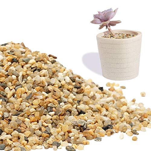 Coarse Sand Stone - Silica Sand for Plants,Mix Course Sand Soil Cover Succulents and Cactus Bonsai Natural Rocks Decorative Sand Horticultural Sand for Vases Fillers,Terrarium, Fairy Garden. - size: 9.7LB