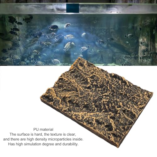 AYNEFY Reptiles Reptile Decorative Supplies, Rock Terrarium Background 3D Rock Stone Background Decorations Backdrop for Fish Reptiles Amphibians Turtles Reptile (17.5 * 13cm) - size: 17.5*13cm