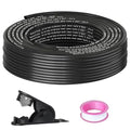 5/16" OD x 50FT DOT Air Line Black SAE J 844 PA12 Nylon Air Brake Tubing with Cutter and Teflon Tape, Pneumatic Nylon Air Line Hose for Semi Truck Trailer Air Brake System & Fluid Transfer - size: 50FT-5/16"OD