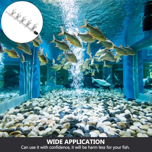 Kisangel Fish Tank Air Pump Splitter Valve 5-Hole Aquarium Air Flow Control Distributor Brass Chrome-Plated 4mm Aquarium Airline Connector