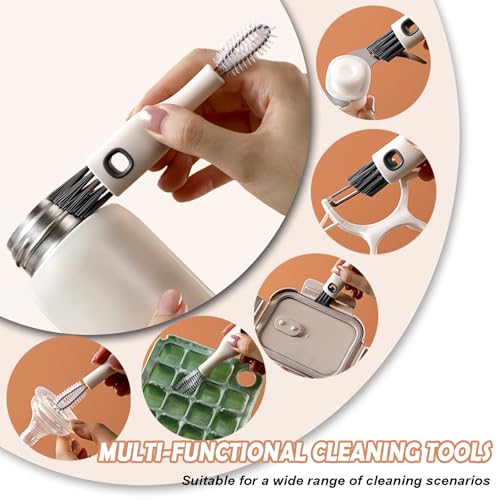 Cup Lid Cleaning Brush Set Multifunctional Bottle Cleaning Tools Portable Gap Cleaner Kit for Baby Bottle Sippy Cup Tubes Teapot Spout