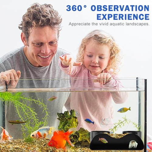Aquarium Underground Tunnel Cave, Fish Tank Decor Decoration Hideout, Natural Curve Two Hole Viewing Fish & Shrimp Under Gravel Tunnel for Avoid Aggressive Behavior