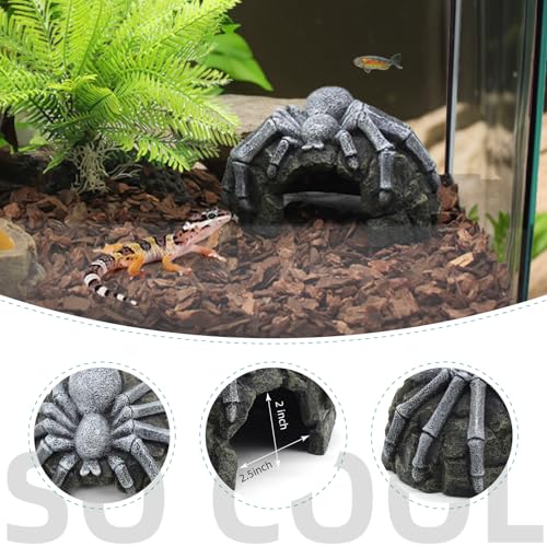 Reptile Rock Cave Hideouts Terrarium Habitat Decor Gecko Tank Accessories for Fish, Reptiles, Amphibians,Frogs, Snakes,Lizards,Shrimps, Spiders and Small Animals Crab