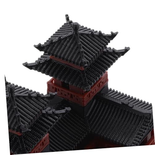 Unomor Artistic Mini Pavilion Ornament Chinese Traditional Architecture Bonsai Fish Tank Decor