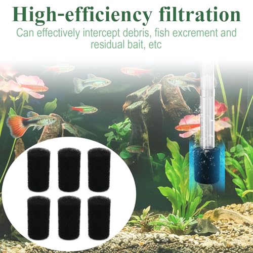 6 Pack Aquarium Pre Filter Intake Sponge Replacement for Fluval AC20/AC30/ AC50 Power Filter, for Use in Freshwater & Saltwater Aquariums