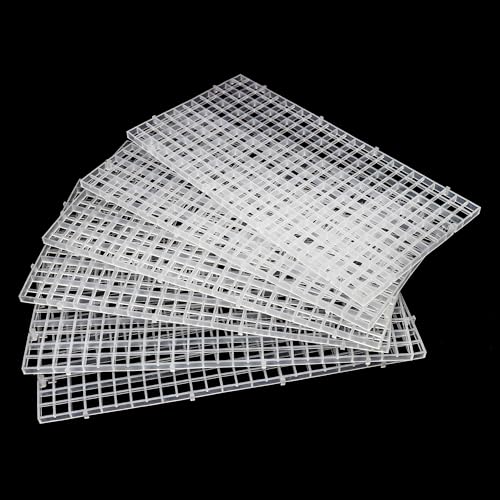 ALEGI 24 Pcs Aquarium Fish Tank Divider Plastic Egg Crate Aquarium Filter Bottom Tray Grid Isolation Board Partition Net Pane Separator (S 24pcs) - size: S 24pcs