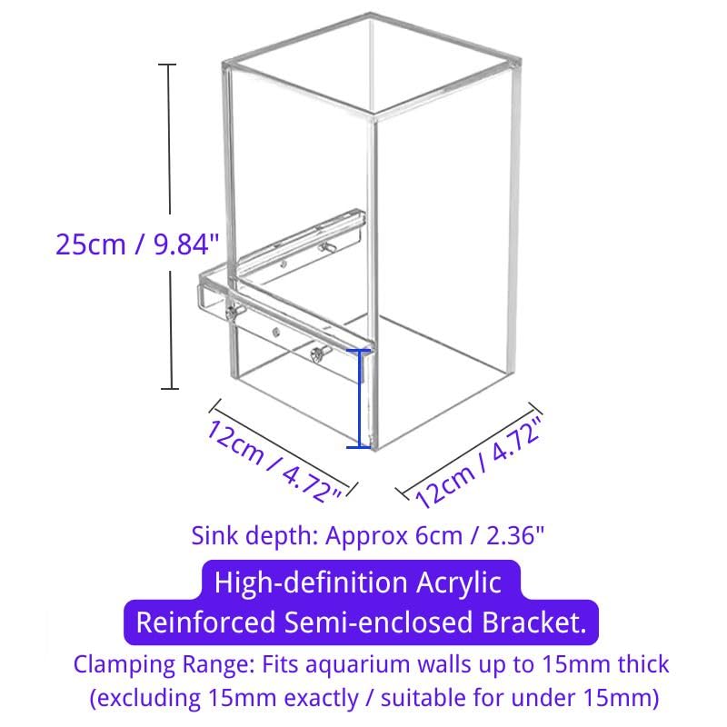 AeroAquarium Negative Pressure Fish Tower, Anti-Gravity Desktop Aquarium with Self-Filling Water Column, Vacuum Floating Fish Tank Decor for Betta, Zen Home Office Decor Gift (9.84"*4.72"*4.72") - size: 9.84"*4.72"*4.72"