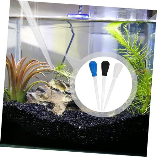 Levemolo 3pcs Fish Tank Water Changer Manual Siphon Cleaner for Aquariums Easy Use Water Changer for Cleaning Fish Waste and Gravel and Lightweight Design