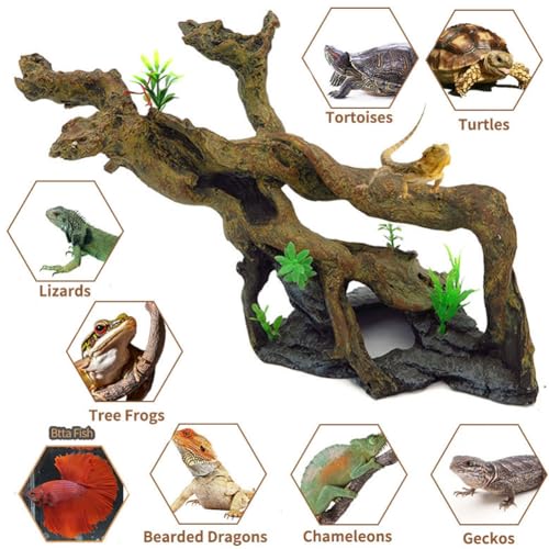 Fish Tank Decorations Aquarium Décor Resin Artificial Tree Trunk Root (E) - color: E