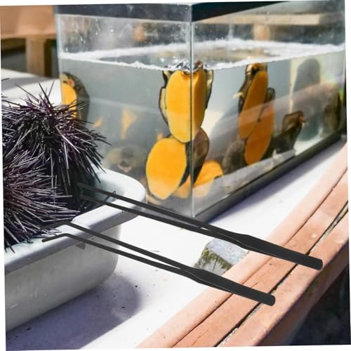 4pcs Aquarium Tweezers Set Stainless Steel Feeding Tongs for Fish Tank Maintenance Curved and Straight Tools for Aquascaping and Reptile Feeding