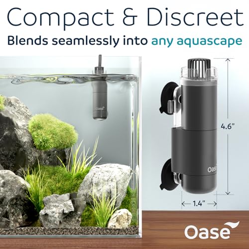 OASE CrystalSkim 350 Surface Skimmer for Freshwater and Marine Aquariums – Compact Internal Filter for Film Oil and Debris Removal, Quiet, Adjustable Flow, Shrimp-Safe, for Tanks up to 92 Gal / 350 L - size: Crystalskim 350