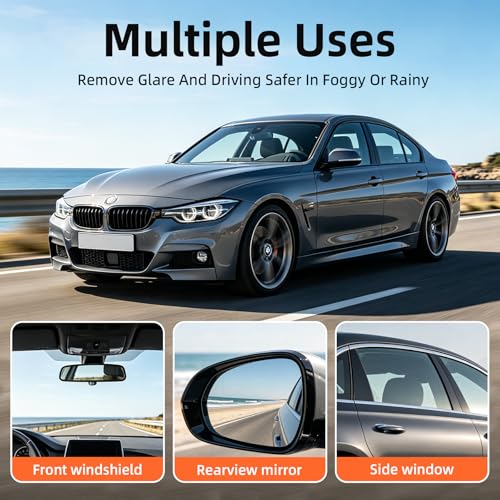 SINGARO Glass Oil Film Remover for Car, Removes Oil film Smudges Cleaning Brush for Windows, Windshield Clarity for Safe Driving, Car Accessories for Women and Man