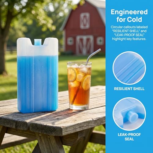 Abaodam 4pcs Ice Box for Air Cooler Fan 400ml Pre-Filled Safe Ice Packs - Reusable Cold Cooling Packs for Camping Lunch Box Conditioner Food Preservation Shipping Beach School Bag