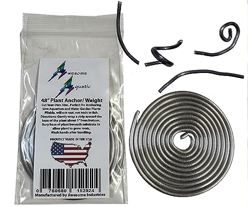 Awesome Aquatic Plant Anchors/Weights 48" Strip Cut Your Own Size Lead Ribbon or Rod Live Plants Weight Anchor - size: 48 Inch Cut Your Own