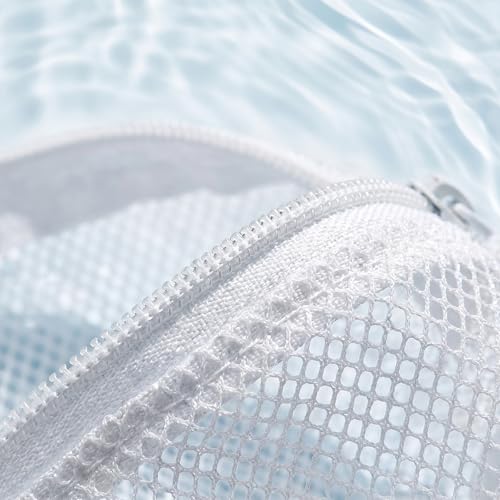 20 Pcs Aquarium Filter Bags 3.94 × 6.30 Inches Reusable Media Bags for Aquarium Extra Fine Mesh Bag Coarse Nylon with Zipper White for Activated Carbon Ceramic Rings Bio Balls