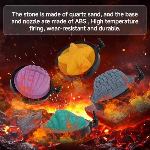 hygger Decorative Aquarium Air Stone, Aqua Sculpture Bubbler Stone Fish Tank Marine-Themed Oxygen Diffuser Kit for Aquarium Fish Tank Decoration and Landscaping (Shell Shape)