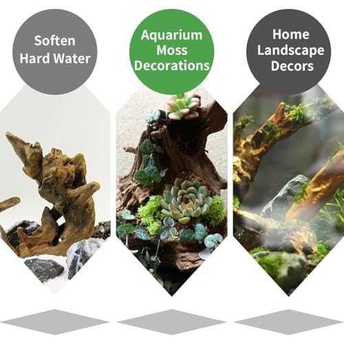 Hamiledyi Natural Large Driftwood for Aquarium 12-18 Inch Driftwood Branches Fish Tank Decoration Reptile Toy Assorted Size Reptile Habitat Decor Wood for Lizad (1 Pack)