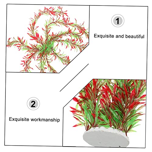 1pc Artificial Aquatic Plant Decor for Aquarium Faux Water Grass Ornament Landscape Decoration for Fish Tanks Vitality and Provides Hiding Spots for Fish