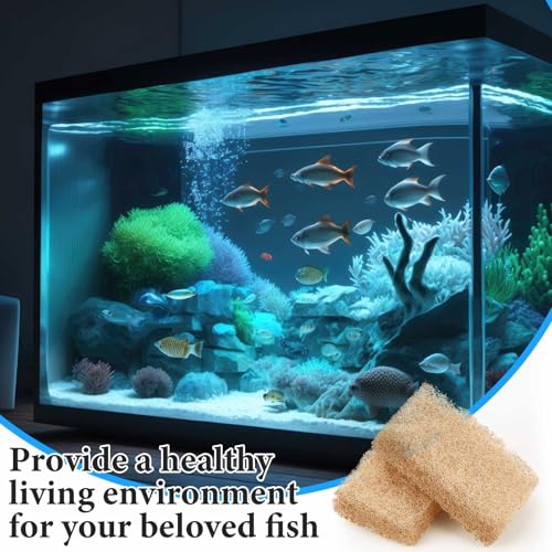 Threlaco 12 Pcs Ammonia Remover Inserts Compatible with Flex/spec/evo, Flex 32.5 Media, Replacement Aquarium Filter Media for Freshwater and Saltwater Aquariums, Removing and Reducing Ammonia - color: Brown