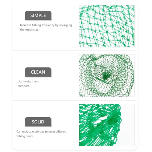 Toyvian Thickened Wire Large Fish Landing Net Replacement Head Mesh Sturdy Fish Catching Net for Freshwater and Saltwater Fishing