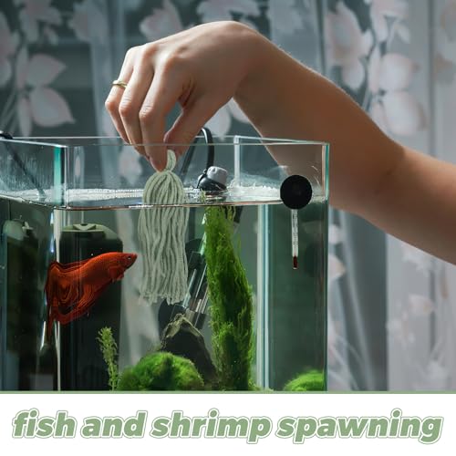 Homoyoyo 10pcs Spawning Mops, Aquarium Breeding Spawning Fish, Floating Hiding Grass for Fish and Shrimp Egg Laying, Aquarium Tank Decorative Breeding Accessories Daphnia Eggs Shrimp Tank Accessories