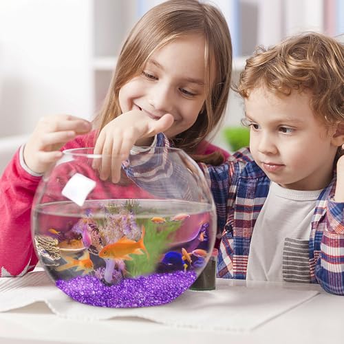 Keedolla Fish Tank Rocks Gravel 15 Oz, Betta Fish Tank Beads Pebbles Aquarium Glass Rocks Stones Marbles Small for Fish Tank, Vase Filler, Succulent Plants Decor - Purple - color: Purple, size: 0.93 Pound