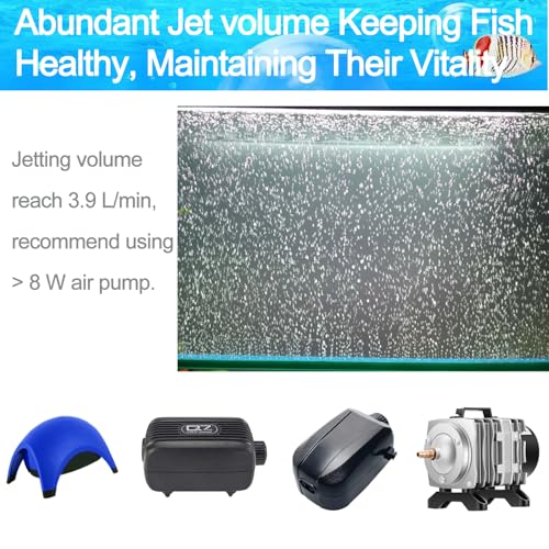 Aquarium Air Stones 14 Inch Air Stones for Aquariums Large with 5 Pcs Square Oxygen Diffuser Long Bubble Release Mineral Airstones for Fish Tank Pumps DWC Bucket Reservoir Pond - color: Blue, size: 14 Inch