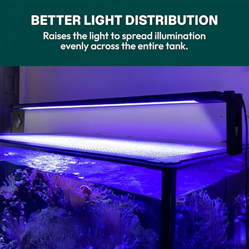 Aquarium Light Risers for Fluval Plant & Marine 3.0 & 2.0 LED | Heat-Resistant Polymer Stand | Toolless Easy Install (7-Inch) - size: 7-Inch