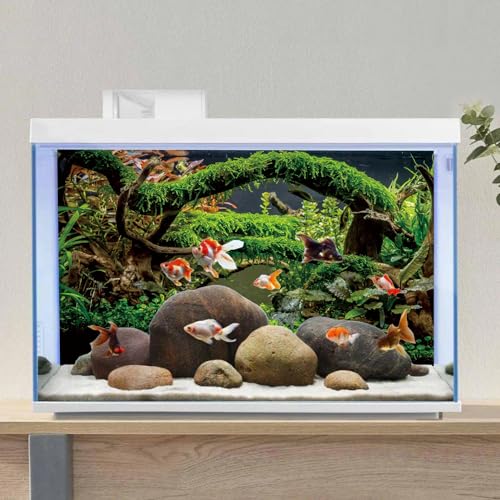 AWERT 48x20 inches Aquarium Background Branches Terrarium Background Aquatic Plant River Bed & Lake Fish Tank Background Vinyl Background - size: 48x20in/120x50cm