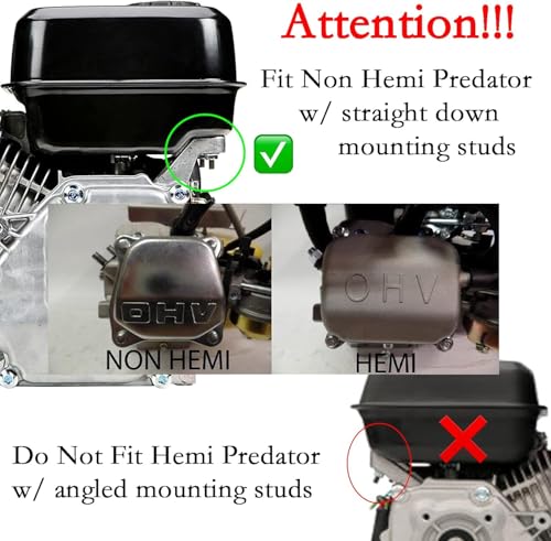 JMCHstore Fuel Pump Gas Tank Engine Cover Plate For Non Hemi Predator 212 6.5HP 212CC Engine 60363 69730 69727, Baja Massimo MB200 Mini bike - style: Non Hemi