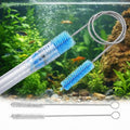 3-Piece Tube Cleaning Brush Kit, 59" Double-Ended Flexible Aquarium Filter Hose Brush with 2 x 8 Straw Cleaner Brushes, 304 Stainless Steel & Nylon Pipe Cleaner for Fish Tank, Kitchen & Home Brewing