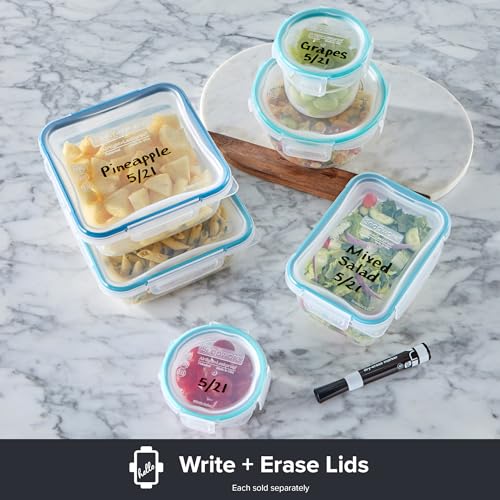 Snapware Plastic Total Solutions (5-Pack, 5.5 Cup) Food Storage Containers Set, Airtight & Leakproof Plastic Locking BPA-Free Lids Tupperware, Freezer Dishwasher Microwave Safe - size: 5 Pack, style: 5.5 Cup