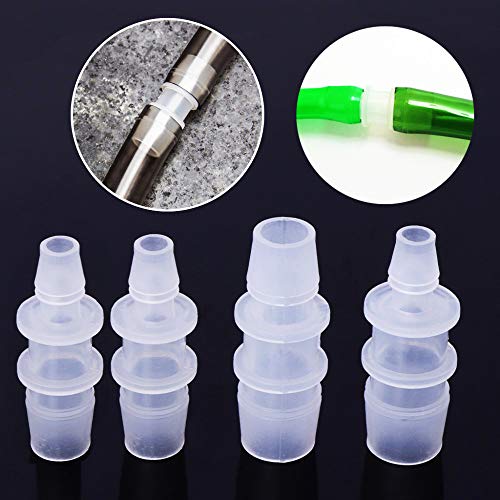 Plastic Hose Barb Reducer Pipe Fittings, 1/2" to 3/8" Hose ID Connectors Joint Splicer Mender Adapter Union Boat Water Air Aquarium O2 Fuel (Pack of 3) - size: 1/2"-3/8", style: 3
