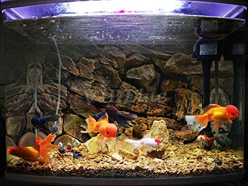 Rock Wall Aquarium Background Poster PVC Fish Tank Decor Landscape 24 36 48 72 (84" x 30"/ 213 x 76cm) - size: 84" x 30"/ 213 x 76cm