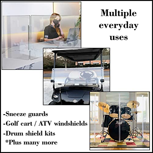 Clear PVC Hinge Piano Style for 3/16" (4.5mm) Material, 24 Inch No Screw or Glue Plastic Aquarium Lid Hinges for Plexiglass Panels, Golf Cart Windshield Hinge, Acrylic Panels, Glass Hinges - 3 Pack - size: 24 Inch
