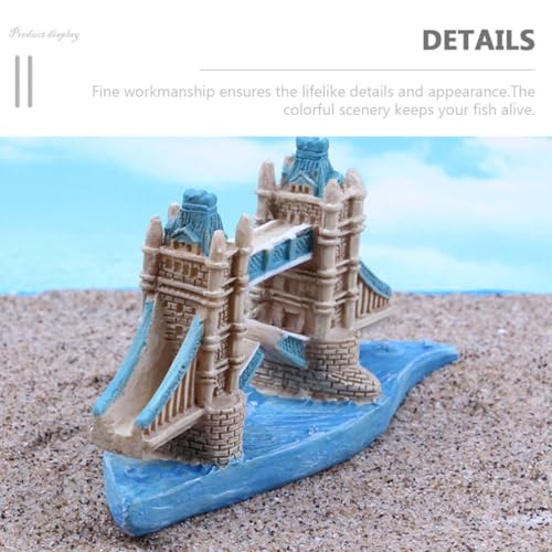 POPETPOP 2pcs Fish Tank Decoration Fish Tank Craft Betta Accessories Aquarium Rocks for Aquarium Rocks British Decor Underwater Bridge Adorn Supplies