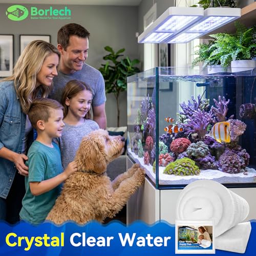 Borlech Aquarium Filter Floss Pad - Mechanical & Polishing Polyester Media for Fish Tank Filters, Ultra-Clear Water in No Time, 3/4" Thick (39.4” x 11.8”) 1 Pack - size: 39.4"x11.8"x1" (1 PACK)