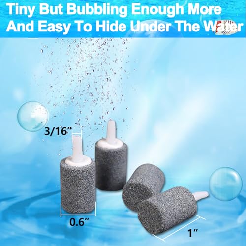 10 Pack Aquarium Air Stones - Air Pump Accessories of 1 Inch Cylinder Fish Tank Air Stone Aerator Bubble Diffuser for Nano Air Pumps Fish Tanks and Small Buckets - size: 10 PCS Air Stone