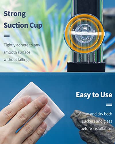Pawfly 40 Pack Aquarium Suction Cups with Clips and Adjustable Zip Ties Cables Fish Tank Tools for Binding Moss Holding Airline Tubing Decorations Shrimp Nests and Reptile Hammocks