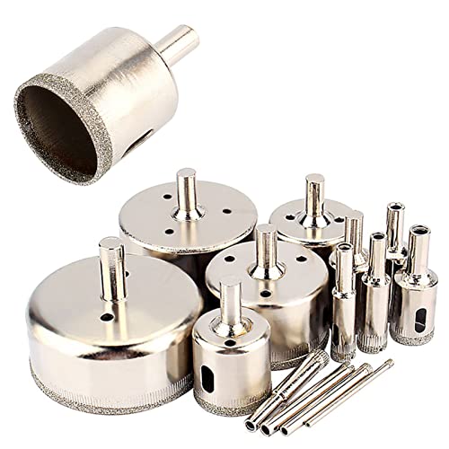 Diamond Hole Saw Diamond Drill Modeling Tool Hollow Drill Crown for Diamond Drill Set 3-70 Mm for Tiles, Glass, Aquariums, Marble, Granite, Ceramics