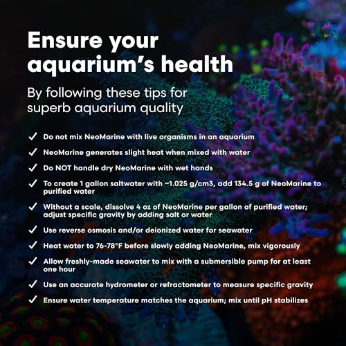 Brightwell Aquatics - NeoMarine Marine Salt Blend for Reef Aquarium - Fish Tank Starter Aquarium Salt - Aquarium Water Treatments, 16-GAL - size: 50-GAL