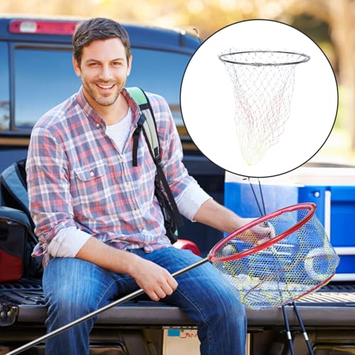 Toddmomy Replacement Fishing Landing Net Head 40cm Stainless Steel Mesh Basket 8mm Connector Portable Fish Land Mesh for Freshwater and Saltwater Fishing